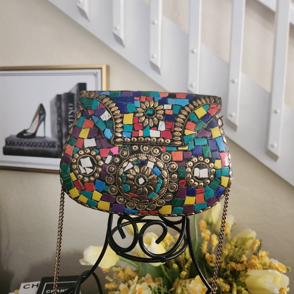 Mosaic Multi Stone crossbody bag